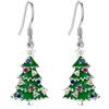LINSTER Orecchini albero di Natale per donne Orecchini pendenti pendenti per albero di Natale in argento sterling 925 Regali di gioielli per feste di Natale per donne e ragazze