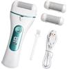 NewAusen Pedicure Elettrico, con 3 Rulli di Ricambio, Set Calli Rimozione Ricaricabile, 2 velocità, Impermeabile IPX5, kit pedicure per Piedi Rimozione Calli Pelle Dura Secca(Bianco)