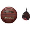 Wilson, Pallone Da Basket, Reaction Pro, Arancione, Finta Pelle, Misura 7, Uso All'Interno E All'Esterno, Wtb10137Xb07 &, Basket, Rete Porta-Palloni Da Basket, Nero, Per Un Pallone, Wtb201910