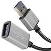 KabelDirekt - Cavo di prolunga USB-A 3.0 - 2m, connettore Maschio USB-A e connettore femmina, colore nero/space grey