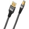 OEHLBACH Pulse AB - Cavo USB tipo A a tipo B - Velocità dati 480 Mbps, rivestimento in TPE, conduttore interno OFC, schermatura effettiva a 2 strati, antracite - 10 m