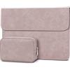 TECOOL 13 Pollici Custodia PC Portatile, Borsa Sleeve Protettiva in Ecopelle per 2022 MacBook Air M2, MacBook Air 13 M1 2020-2018,2022 MacBook PRO 13 M2 M1 2020-2016,Surface PRO X 7-3,XPS 13 - Rosa