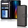 TECHGEAR Custodia in Pelle Galaxy Note 20 Ultra 5G, Cover Libro Protettiva con Slot per Schede, Supporto e Cinturino da Polso - Pelle Sintetica per Samsung Note 20 Ultra Cover Portafoglio (Nero)