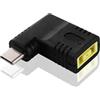 KUOQIY 65W PD Adattatore da USB C a Punta Sottile, Rettangolare Ingresso a USB-C Type-C Angolo 90 Gradi Spina di Alimentazione Adattatore di Ricarica, per Telefono, Laptop