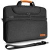 DOMISO Borsa per PC da 15-15,6 Pollici, Messenger Resistente all'Acqua con Tracolla, Compatibile con 15.6 Lenovo IdeaPad ThinkPad/HP Pavilion 15 ENVY 15 / Dell XPS 15 / Macbook/Asus, Nero
