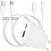 Lemsen Caricatore iPhone, 20W Caricabatterie iPhone Alimentatore Spina USB C Presa i-Phone Charger Rapido Carica Batteria con 2 * 1M Cavo i-Phone per iPhone 14 13 12 11 Pro Max SE XS XR 8 7 6S Plus Mini