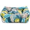 Record - Cuccia per Cani e Gatti Monstera in Cotone, Colore: Blu,50x35x15h cm. Lettino imbottito per animali a rapida asciugatura, morbido e accogliente. Cuscino rettangolare per cani e gatti.