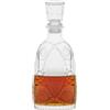 Provance Caraffa decorativa in vetro per whisky, cognac, scotch, brandy, sherry, 900 ml, 27 x 10,7 x 8,5 cm, con chiusura in vetro