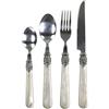 Chic Antique Set di posate, 16 pezzi, colore champagne, stile vintage, shabby chic, nostalgico, rustico e antico