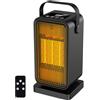 Xyvolve Termoventilatore 1200 W Risparmio Energetico Silenzioso, Portatile Stufetta Elettrica Ceramico PTC, con Telecomando, 12H Timer, Funzione di Protezione da Surriscaldamento, Adatto a Casa e Ufficio