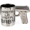 MIJOMA Elegante tazza da caffè con esclusivo manico a revolver - Tazza elegante in robusta gres per un piacere speciale del caffè ca. 18 x 10 cm (Hasta la Vista)