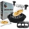 Quick Sync QuickSync, trituratore per polli con 4 grandi ventose, tritacarne, senza BPA, coperchio trasparente, manico ergonomico, base antiscivolo