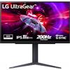 LG UltraGear 27GS75Q Monitor Gaming 27 IPS QHD (2560x1440), 200Hz (OC), 1ms (GtG), G-Sync Compatible, AMD FreeSync, HDR10, HDMI 2.0, DisplayPort 1.4, Flicker Safe, Nero