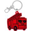 GRUSS & CO Riflettore neon con motivo vigili del fuoco, riflettore al neon, ciondolo con anello portachiavi e moschettone, ciondolo riflettente, regalo di compleanno per bambini, inizio della scuola |