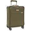 Briggs & Riley Valigie Spinner espandibili a 4 ruote, Oliva, Carry-On 53.3cm, Trasporto globale