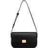 David Jones - Borsa a Tracolla Donna Piccola - Borsetta a Spalla Rigida in Similpelle PU - Pochette con Patta - Borsa Elegante da Giorno e Sera - Classico Chic Moda Città Shopping - Nero