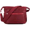 AlleGt - Borsa a tracolla da donna, multi tasche, casual, per shopping, escursionismo, uso quotidiano, (Nero puro.), Taglia unica