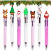 Capgoost 7 Pezzi Penna a Sfera Natalizia, 6 In 1 Penne Multicolore Natalizie, Penna Natalizia, Penne a Sfera Natale Multicolore, Regalo Fine Festa Natale, Gadget Natalizi Cancelleria Riempitivi per Sacchetti