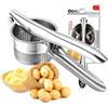 IPEA Schiacciapatate Professionale in Acciaio Inox per Schiacciare Patate, Verdura e Frutta - Design Moderno - Impugnatura Ergonimica - Utensile da Cucina per Purè - Pressa di Ortaggi e Carote