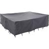 WJ-X3 Grande copertura per tavolo da patio grigio resistente, 345,4 x 223,5 x 91,4 cm, impermeabile, resistente al vento, anti-scolorimento, ideale per set di mobili componibili da esterno