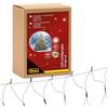 Idena 31899 - Rete luminosa a LED con 160 LED bianco caldo, lunghezza circa 2 x 1 m, per esterni e interni, con funzione timer da 8 ore e trasformatore, come decorazione per feste