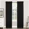 Sun Zero Rod Pocket Blackout Window Panel, Nero, 101,6 x 213,4 cm