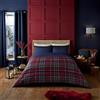Night Lark Set copripiumino e federa, 10,5 tog, singolo, motivo scozzese rosso, biancheria da letto di lusso, ipoallergenica, lavabile in lavatrice