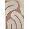 DRW Quadro tela con cornice in legno astratto in bianco e marrone, 80 x 120 x 3,5 cm