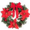 Idena 31904 - Ghirlanda Natalizia ca. 40 cm, Ghirlanda dell'Avvento con Decorazioni in Rosso, Decorazione Natalizia per Interni