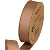 Halbach Seidenbänder Nastro in grosgrain di alta qualità, larghezza: 25 mm, lunghezza: 25 m, nastro regalo sostenibile in poliestere riciclato, ideale come nastro, colore: moka