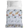 PENSIERI DELICATI Copriletto 220 x 280 cm, Telo Singolo 100% Cotone Pique, Ideale Come Telo Arredo, Coperta Salva Letto 1 Piazza e Mezza, Fantasia Aerei Grigi, 100% Made in Italy