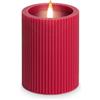 Idena 50158 - Candela LED di Circa 11 x 7,5 cm, Candela in Cera Vera con Luce tremolante, Colore Casuale, alimentata a Batteria, Timer da 6 Ore, Come Decorazione per Feste, Decorazione Natalizia