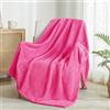 Exclusivo Mezcla Coperta in Pile Extra Large Morbida e Calda per Divano e Letto, Trama Gaufré, Soffice e Leggera, 130x170 CM, Fucsia