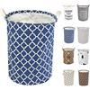 LessMo 19,7 con Coulisse Portabiancheria Bagagli Sorter, Pieghevole Pop-Up Lavanderia Cesti, Impermeabile Rotonda Cotone Lino