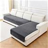 Luxvara Copridivano Impermeabile Copri Divano Antigraffio Gatto Cani, Coperta Universale con Supporto antiscivolo, a Forma di L, per Soggiorno, Disponibile in Diverse Dimensioni (Grigio, 90x160cm)