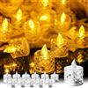 TINYOUTH 12 lumini a LED tremolanti, decorazioni per matrimoni, candele elettriche, batterie incluse per matrimoni, anniversari, fidanzamenti, decorazioni per diamanti