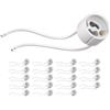 ledscom.de 20 pezzi Presa GU10, ceramica, bianco, 230V AC, max. 25W