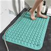 ZAHDMA Tappeto Doccia Antiscivolo 80x50cm,Tappetino Doccia Antiscivolo con Ventose e Fori di Drenaggio,Lavabile in Lavatrice,per Vasca e Bagno,Verde