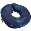 Feagar Cuscino a Ciambella XL Ortopedico in Memory Foam Scuro Regolabile | Sollievo Per Emorroidi E Seduta Lunga, Fodera Traspirante Lavabile Con Fondo Antiscivolo Per Sedia Ufficio, Auto E Casa, Blu