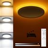 Matane Plafoniera LED dimmerabile 18W, lampada da soffitto con telecomando e timer, luce notturna 2000K calda, pannello 3000K-6500K per camera da letto,cameretta,soggiorno,cucina,rotonda-bianca, 22cm