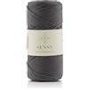 S SENSY Sensy, Cordoncino poliestere alta qualità, 1,5 mm, 100% polipropilene, macramè, filo uncinetto, lavori a maglia (antracite)