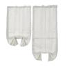 HD BRICO Tende a Pacchetto in Misto Lino, 2 Pannelli con Tasca, Stile Chic, per Camera, Balcone e Finestra (BIANCO, 60X150)