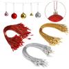 FOSDICK 300 Pezzi Cordino per Ornamenti Natalizi 20 cm in Poliestere per Appendere Palline di Natale e Decorazioni su Albero di Natale per Feste e Casa Colori Oro Argento Rosso
