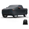 X Autohaux Telo copriauto per Toyota Tundra 210D-PU, copertura completa per tutte le condizioni atmosferiche, con cerniera porta, impermeabile, antivento, protezione da sole, pioggia, neve