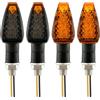 Ksywydu Set di 4 Indicatori di Direzione Moto, 14 Luci di Segnalazione Frecce Impermeabili IP68, 12V Universali Indicatori Universali per Moto, Scooter, ATV, Quad, Motos da Fuoristrada, Crociere