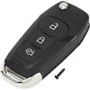 A ABSOPRO Guscio Chiave Telecomando a 3 Pulsanti per Sostituzione Chiave Telecomando Senza Chiave per Ford Ka Fiesta Focus Transit per Ranger Connect Mondeo
