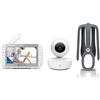 Motorola Nursery VM55 - Telecamera Babyphone - Visione notturna - Schermo LCD da 5 pollici - Wireless - Monitoraggio della temperatura - Sistema di comunicazione bidirezionale bianco