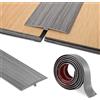 Bocguy Profilo di transizione autoadesivo, profilo a T, PVC listello di transizione 5 x 200 cm, per porte e pavimenti di collegamento di piastrelle in laminato