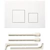 ACESOME ㅤ ACESOME Placca di comando per WC Compatibile con Geberit sigma01 sigma10 sigma20 sigma21 sigma30 sigma50 sigma60 Placca di comando in plastica per risciacquo a due quantità (bianco)