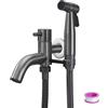 ZLLkeji Bidet doccetta in acciaio inox con rubinetto, per acqua fredda, a parete, per bagno di animali domestici, per WC